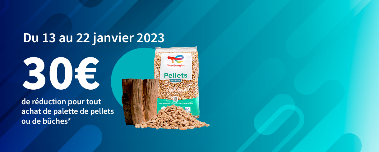 30€ de réduction par palettes achetées jusqu'au 22 janvier